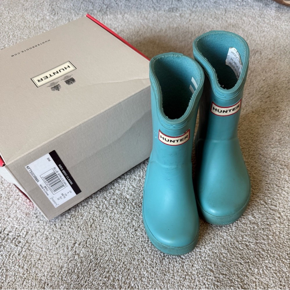 Toddler Hunter Boots blue spruce size 6